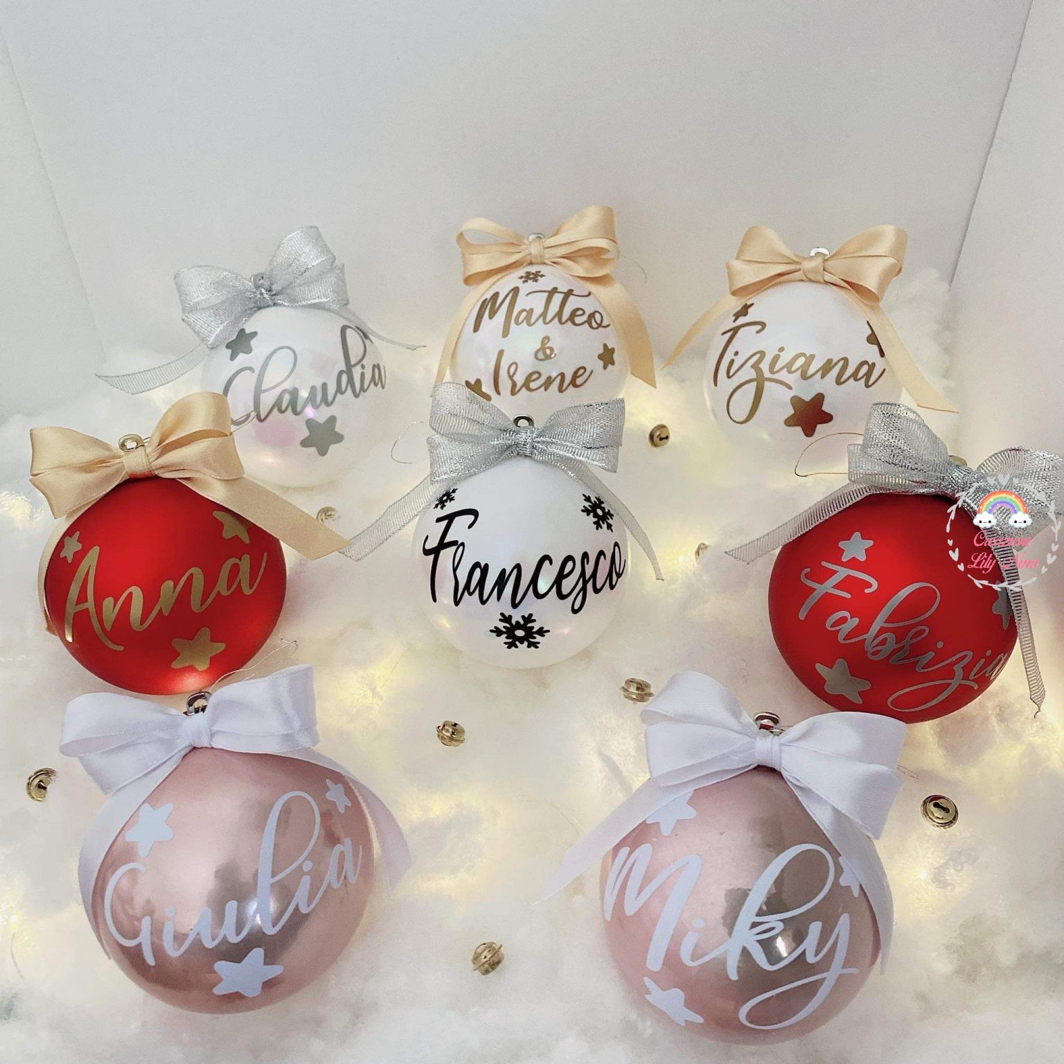 Palline Di Natale Personalizzate Con Nome Scritta Disegno Idee Regalo