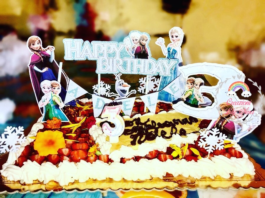 Decorazioni e Addobbi Frozen per Torta di compleanno bambini