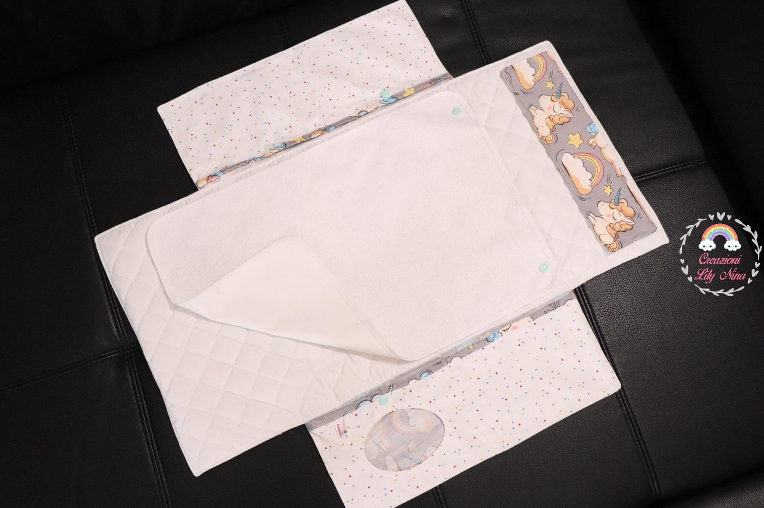 Fasciatoio Portatile Rettangolare In PVC - Bianco, 60 X 35 Cm