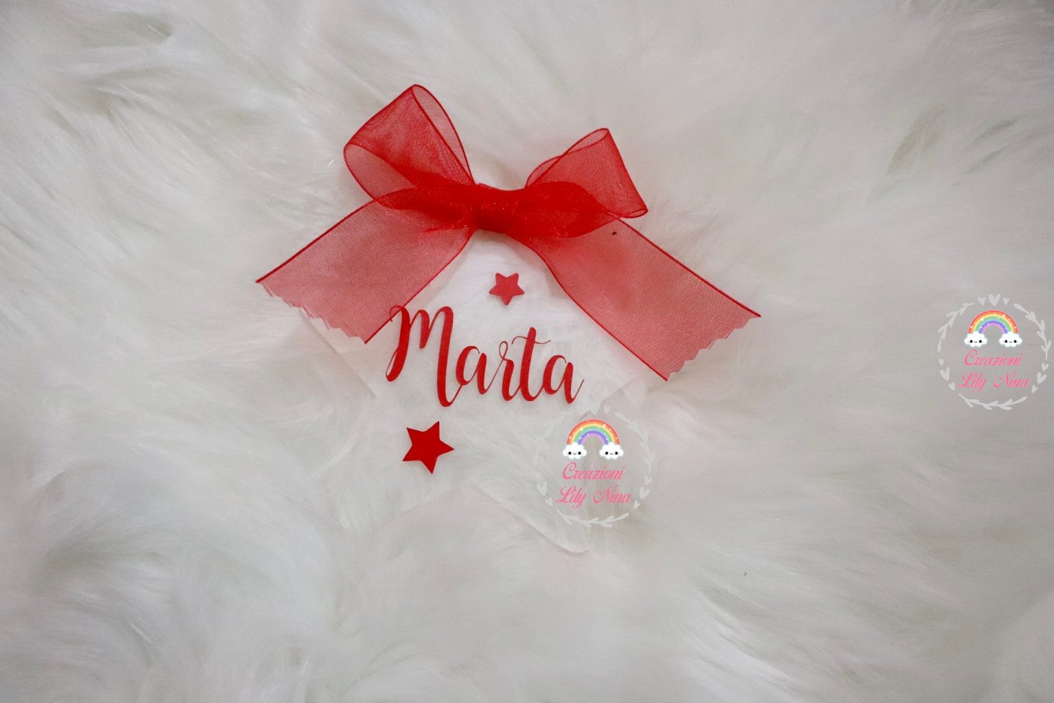 Palline di Natale decorazioni in plexiglass con nome/scritta personalizzate