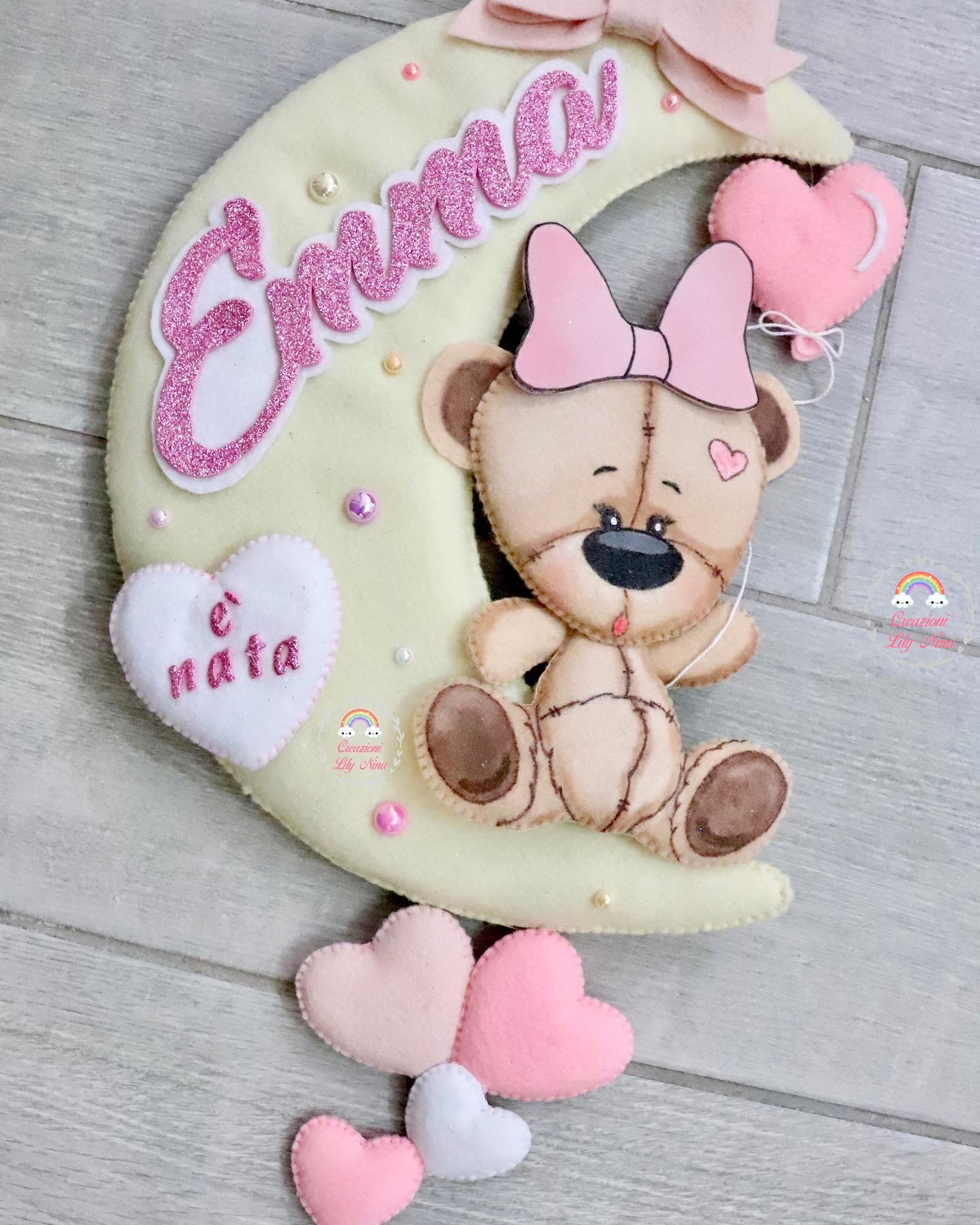 Palloncino A Forma Di Orsetto Sulla Luna 80x98 Cm Per Baby Shower – PartyDeco