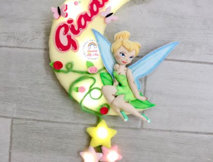 Fiocco nascita Trilly luminoso personalizzato con nome Giada