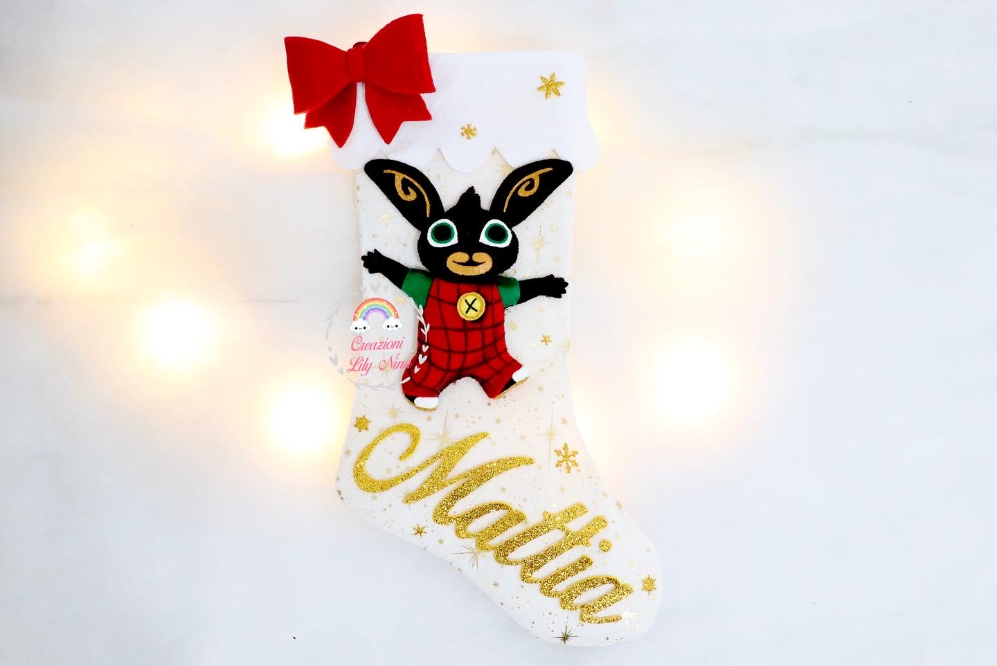 Calza Natalizia Gigante A Forma Di Mucca Delle Highland 45,7 Cm - Calzino Rosso In Flanella Morbida Da Appendere Al Camino O All'Albero, Decorazione Originale Per Regali Di Natale