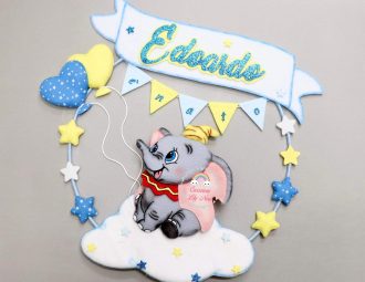 Fiocco nascita Dumbo con nome Edoardo