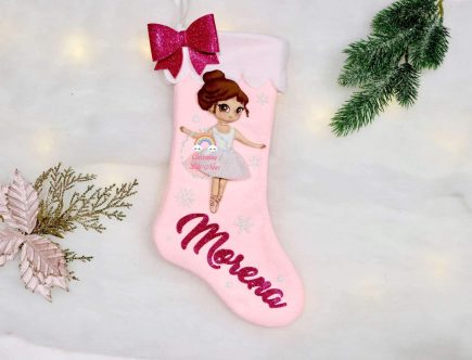 Calza Befana natalizia a tema ballerina in feltro, pannolenci , Diy, idee regalo