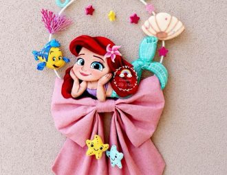 Fiocco nascita Ariel principessa fatto a mano idee regalo diy handmade