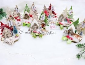 Segnaposti per il Natale in feltro pannolenci fatto a mano diy