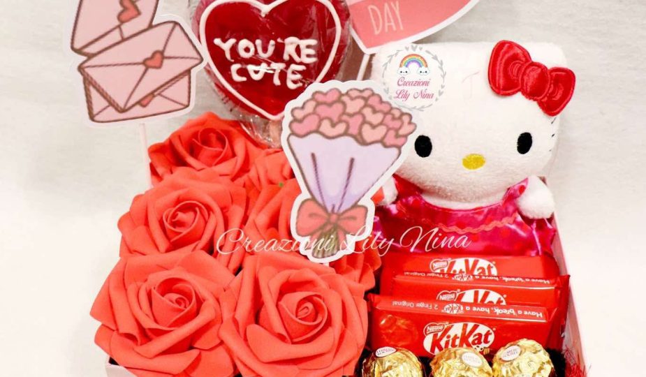 Idea Box San Valentino con dolcetti e peluche