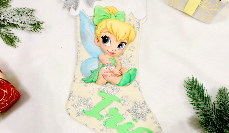 Calza natalizia befana Trilly con nome Iris personalizzata