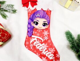 Calza Natale Befana Demon Hunters Rumi con nome Federica