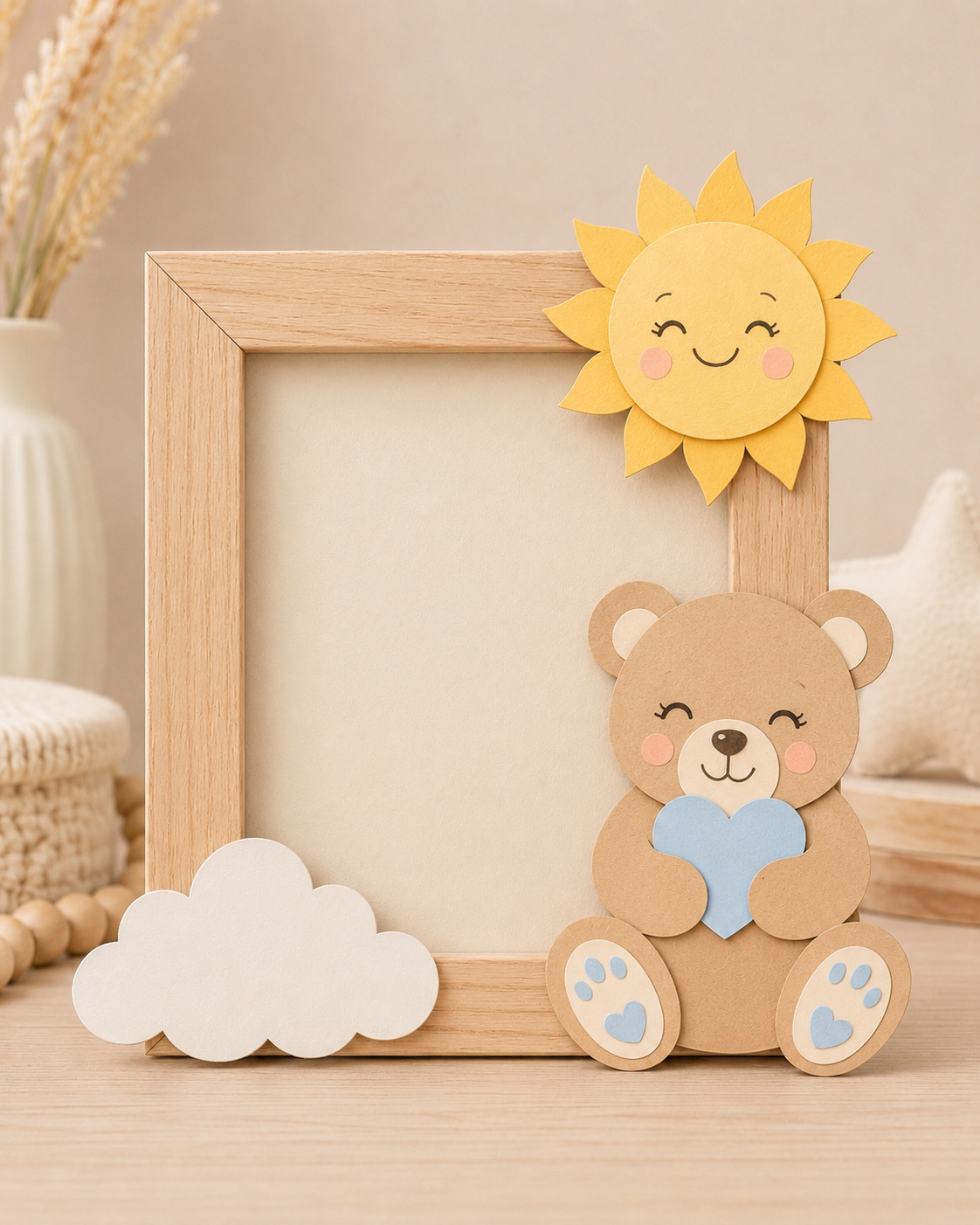 Quadretto fatto a mano da fare insieme ai bimbi in cartoncino